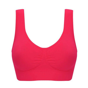 Women Plus Size Sports Bra Padded Wirefree Sport Brassiere High Impact Fitness Yoga Workout Sports Top 4XL 5XL 6XL