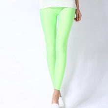 Load image into Gallery viewer, CUHAKCI Women Shiny Pant Leggings Hot Selling Leggings Solid Color Fluorescent Spandex Elasticity Casual Trousers Shinny Legging