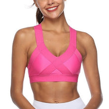 Load image into Gallery viewer, Shockproof Athletic Vest Fitness Women Fitness Running Gym Bra Gradient Sport Bra Breathable Sports Top Training Solid Yoga Bra