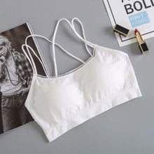 Load image into Gallery viewer, Top Cross Straps Yoga Sport Bra Women Shockproof Sexy Back Padded Sports Bras Breathable Fitness Running Gym Vest Top Sportswear