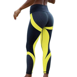 Sexy Mesh Printed Leggings fitness For Women clothing Sporting Workout Leggins mujer Elastic Slim Pants push up Dropshipping