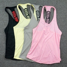 Load image into Gallery viewer, Women Yoga Top Gym Sports Vest Sleeveless Shirts Tank Tops Sport Top Fitness Women Running Clothes Singlets