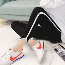 Load image into Gallery viewer, High Quality Cotton Leggings Side stripes Women Casual Leggings Plus Size 5XL High Waist Fitness Leggings Plump Female Leggings