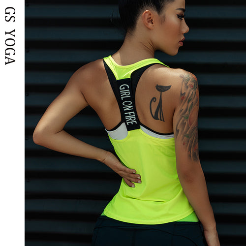 Women Sport tank Tops For Gym Vest Top Fitness Sleeveless T Shirt Sports Wear Yoga tank top Clothes Gym Vest Running workout