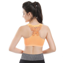 Load image into Gallery viewer, Women Yoga Sports Bra Padded Butterfly Back Quick Dry Seamless Fitness Sport Bra