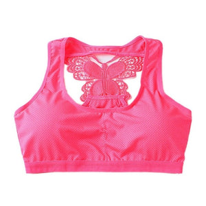 Women Yoga Sports Bra Padded Butterfly Back Quick Dry Seamless Fitness Sport Bra