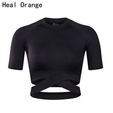 Load image into Gallery viewer, HEAL ORANGE Women Yoga Shirts Sexy Sports Top Style Fitness Crop Top Solid  Running Shirt Sport Gym Clothes Tank Tops Sportswear