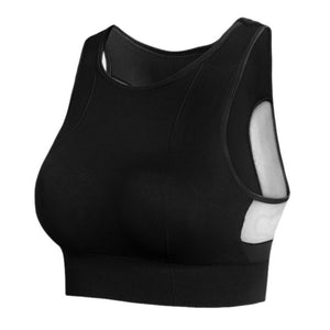 NEW Women Breathable Mesh Shockproof Padded Athletic Gym Running Seamless Fitness Yoga Vest Sport Bra Tops