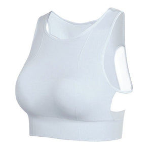 NEW Women Breathable Mesh Shockproof Padded Athletic Gym Running Seamless Fitness Yoga Vest Sport Bra Tops