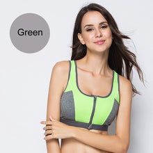 Load image into Gallery viewer, SEXYWG Women Zipper Push Up Sports Bras Shockproof  Underwear Running Vest Gym Workout Running Tops Sportswear Yoga Sport Top