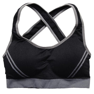 High Stretch Breathable Sports Bra Top Fitness Women Padded Sport Bra for Running Yoga Gym Seamless Crop Bra