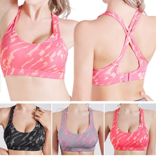 Cross Strap Back Women Sports Bra Professional Quick Dry Padded Shockproof Gym Fitness Running Yoga Sport Brassiere Tops Jogging