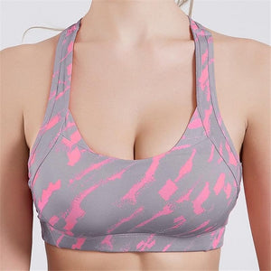 Cross Strap Back Women Sports Bra Professional Quick Dry Padded Shockproof Gym Fitness Running Yoga Sport Brassiere Tops Jogging